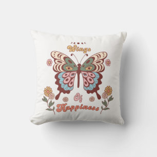 Boho Retro Butterfly Wings Cushion