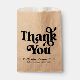 Boho Retro Custom Business Thank You Favour Bags