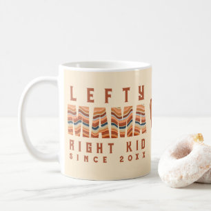 Boho Retro Custom Lefty Mama Since Year Heart Fun Coffee Mug