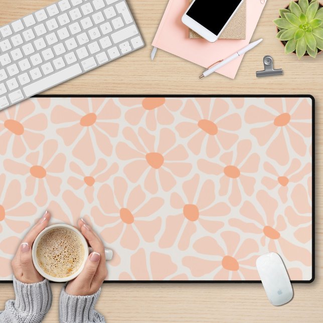 Boho Retro Floral Desk Mat Aesthetic (Creator Uploaded)