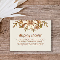 Boho Retro Flowers | Display Shower Unwrapped Gift