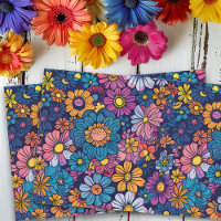 Boho Retro Foral Flower 70s Bold