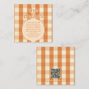 Boho Retro Groovy Colourful Wavy Wedding Enclosure Card