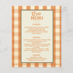 Boho Retro Groovy Colourful Wavy Wedding Menu