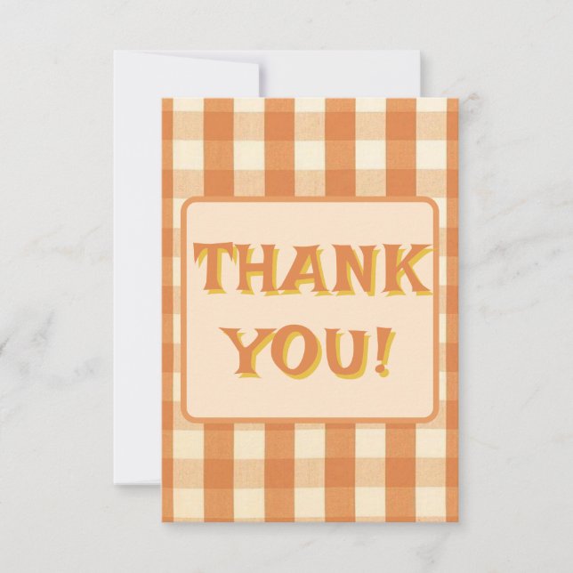 Boho Retro Groovy Colourful Wavy Wedding Thank You Card (Front)