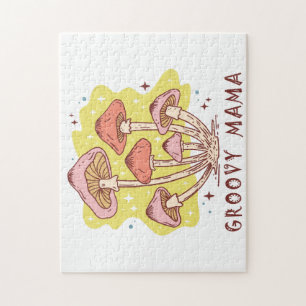 Boho Retro Groovy Mama Jigsaw Puzzle