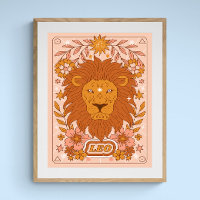 Boho Retro Leo Zodiac
