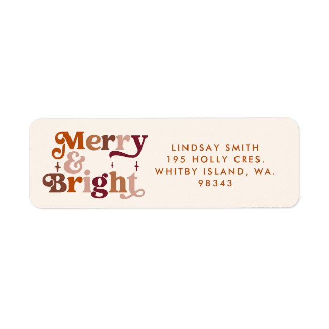 Boho Retro Merry and Bright  (Front)