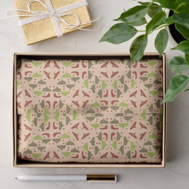 Boho Retro Modern Graphic Tissue Paper (Gift)