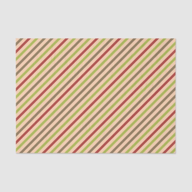 Boho Retro Modern Stripe Tissue Paper (Front)