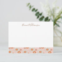 Boho Retro Pastel Pink Floral Custom Shower