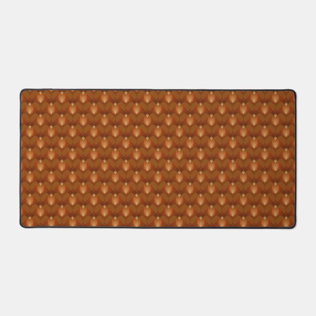 Boho Retro Pattern in 70s Style Desk Mat (Front)