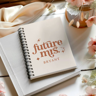 Boho Retro Personalised Future Mrs. Notebook