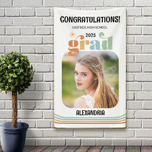 Boho Retro Photo Congratulations Graduate Banner