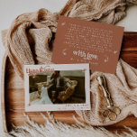 Boho Retro Photo Wedding Thank You Card<br><div class="desc">This is a retro themed wedding thank you card. Edit most* wording and colours on this retro wedding invite to make it fit your event theme personal style! (the words "thank you" and "with love" are not editable, but you can change the colours of it!) // For matching designs, search...</div>