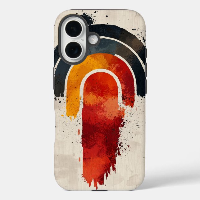 Boho Retro Splash Rainbow Phone Case  (Back)