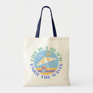Boho Retro Summer Quote Tote Bag