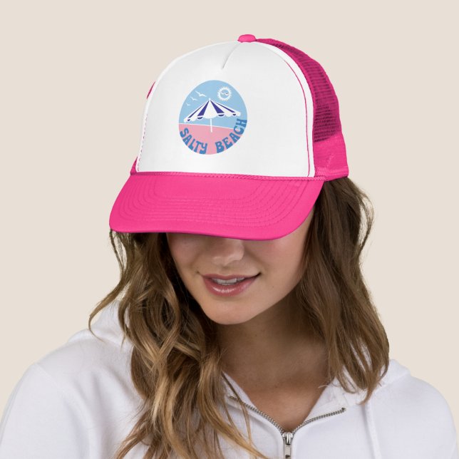  Boho Retro Summer Quote  Trucker Hat (In Situ)