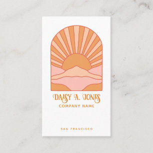 Boho Retro Sunrise Business Card