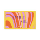 Boho Retro Wavy Lines Social Media QR code