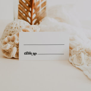 Boho Retro Wedding Place Card