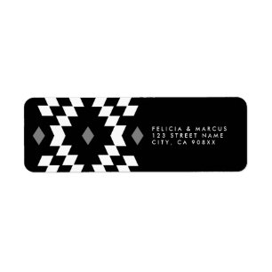 Boho return address label, bohemian