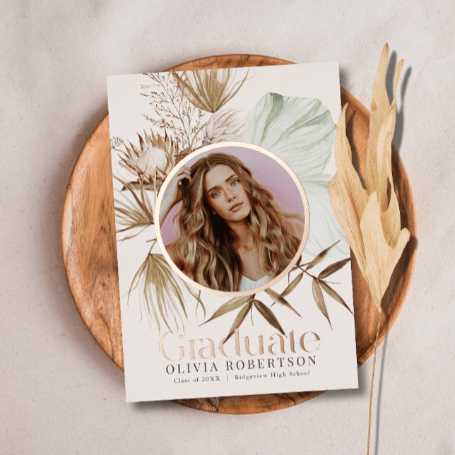 Boho Reviera Photo Graduation Announcement (Creator Uploaded)