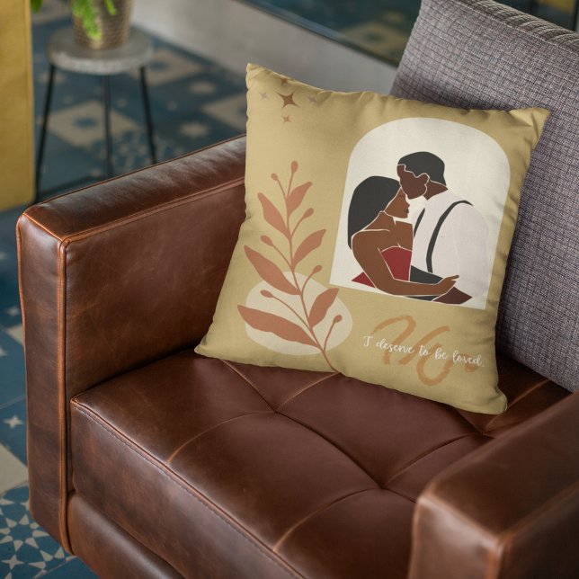 Boho Romance I Deserve To Be Loved Cushion (Creator Uploaded)