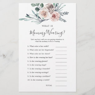 Boho Rose Baby Shower What is Mummy Wearing