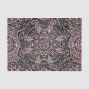 Boho Rose Gold Grey Mandala Elegant Design Tissue Paper