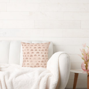 Boho Rose Gold Shapes Abstract Cushion