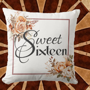 Boho Roses Sweet 16 Cushion