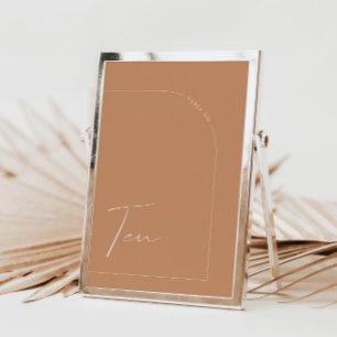 Boho Rust Arch Table Ten Table Number