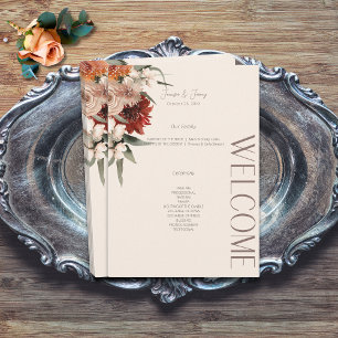 Boho Rust & Neutral Cream Fall Floral Programme