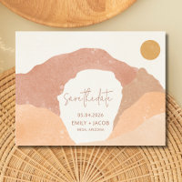 Boho Rust Terracotta Desert Wedding Save the Date