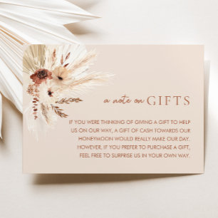 Boho Rust Terracotta Wedding Wishing Well Gifts Enclosure Card