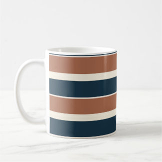 Boho Rustic and Navy Stripes  Coffee Mug