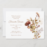 Boho Rustic Earthy Nature Botanical Baby Shower