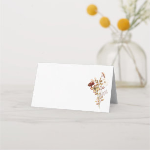 Boho Rustic Earthy Nature Botanical Bridal Shower Place Card