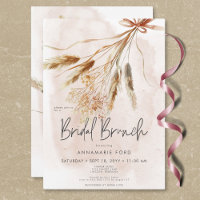 Boho Rustic Pampas & Dried Bouquet Bridal Brunch