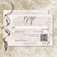 Boho Rustic Pampas & Dried Grass Bouquet QR Code