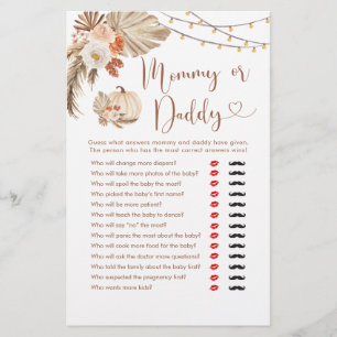 Boho Rustic Pumpkin Fall in Love Mummy or Daddy