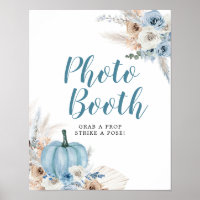 Boho Rustic Pumpkin Fall Photo Booth Sign