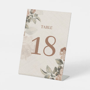 Boho Rustic Terracotta Floral Wedding   Pedestal Sign