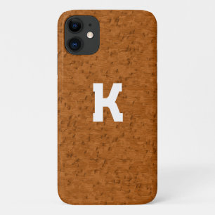 Boho Rustic Textured Wood brown personalised  Case-Mate iPhone Case