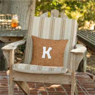 Boho Rustic Textured Wood brown personalised Cushion