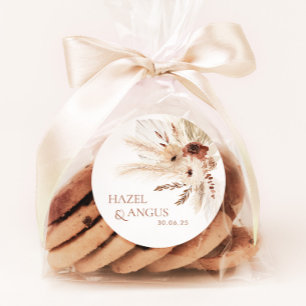 Boho Rustic Wedding Favour Tag Sticker Labels