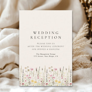 Boho Rustic Wedding with Wildflowers Enclosure Card