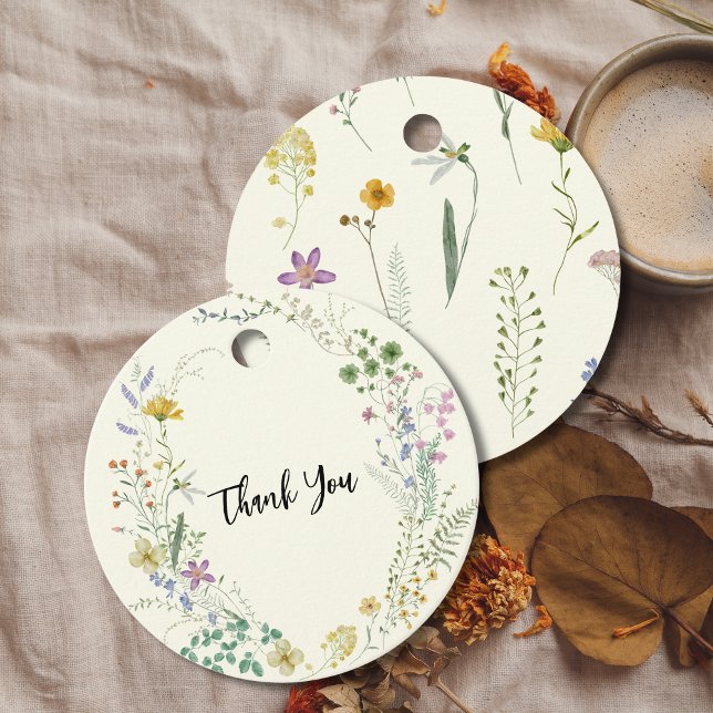 Boho rustic wildflower  favour tags (Creator Uploaded)