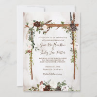 Boho Rustic Wood & Floral Arch Canopy Wedding